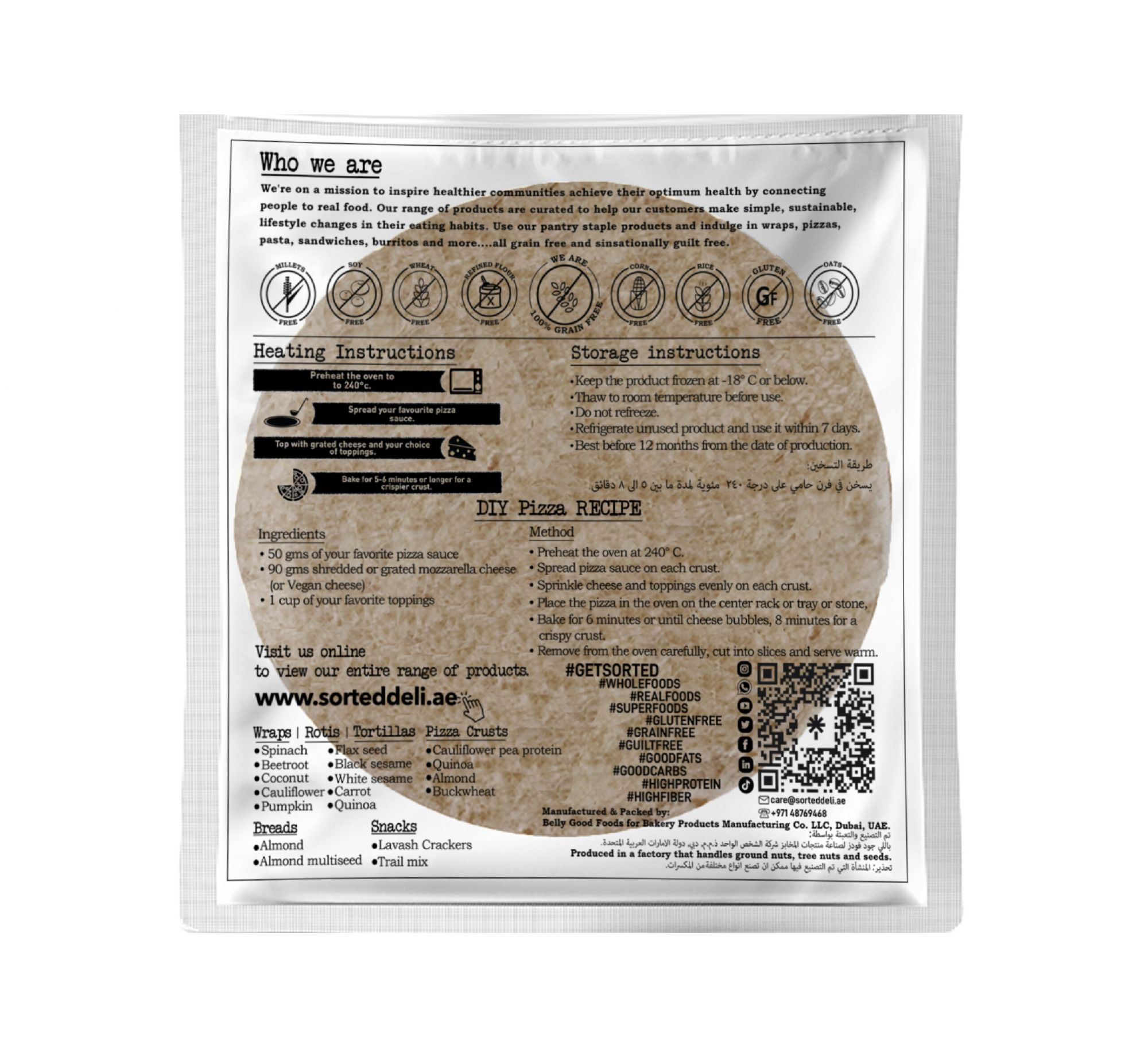 Cauliflower & Pea Protein Crust - PACK OF 2 by Rootz Organics