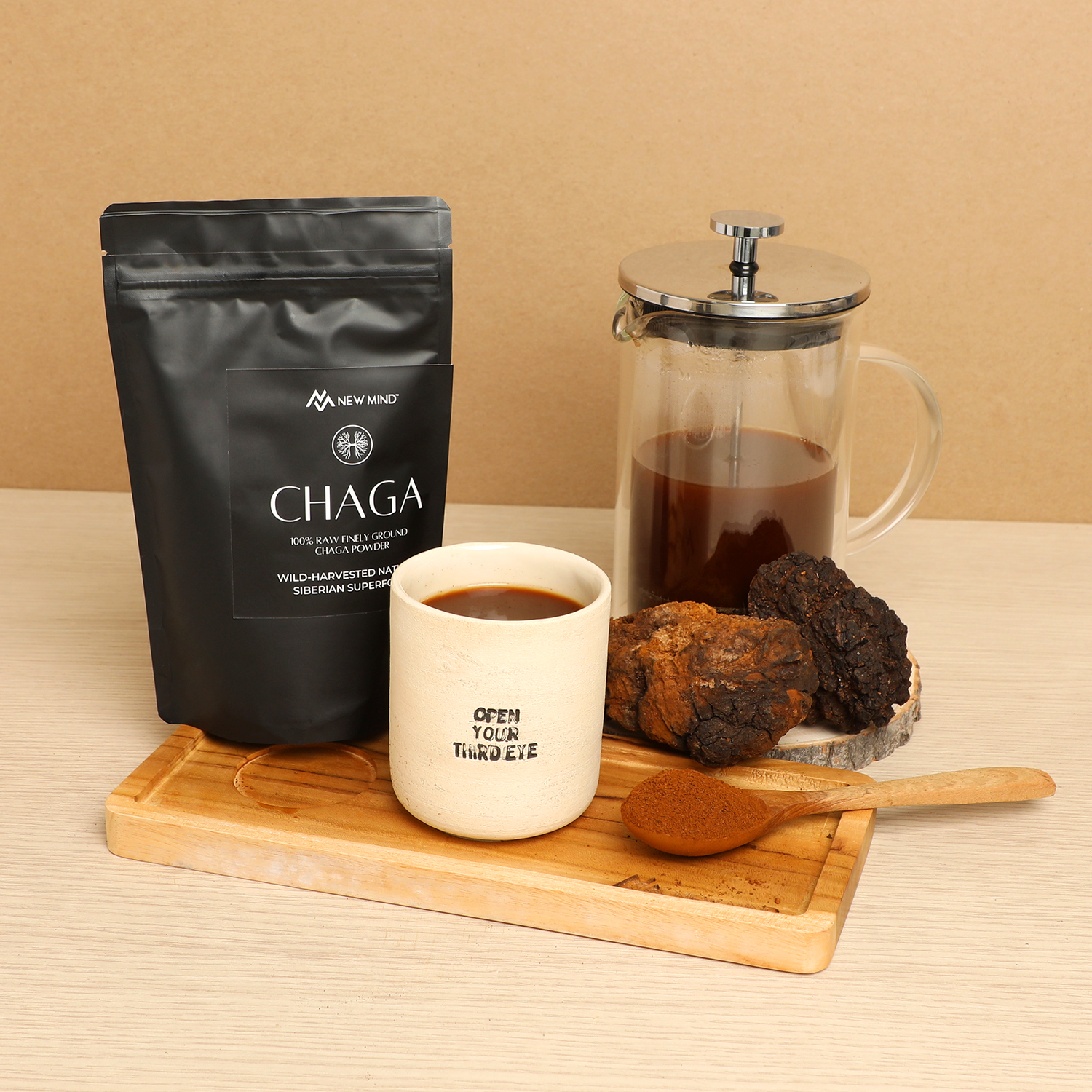 Chaga Powder Tea/ Plain - 100gm