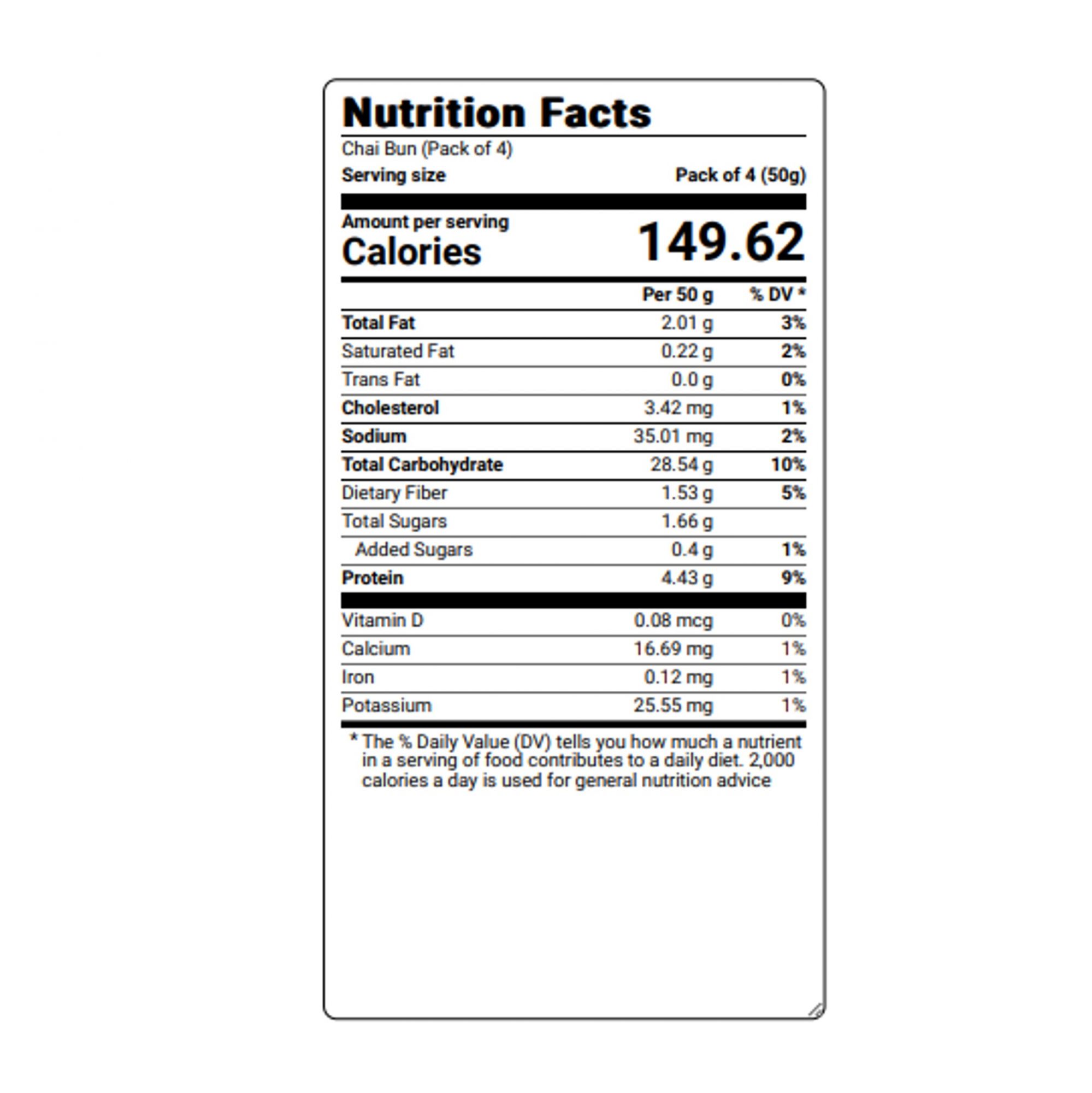 Chai Buns (4pcs per pack)