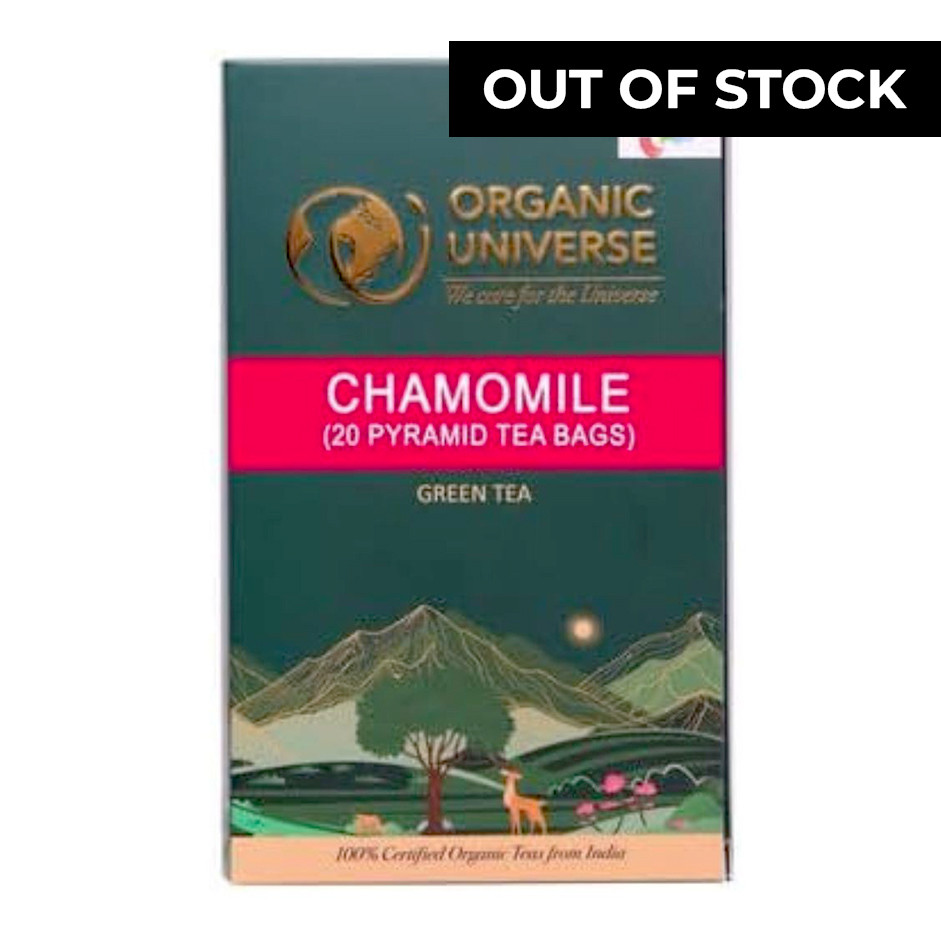 Chamomile Green Tea(20 pyramid tea bags) Pack of 2