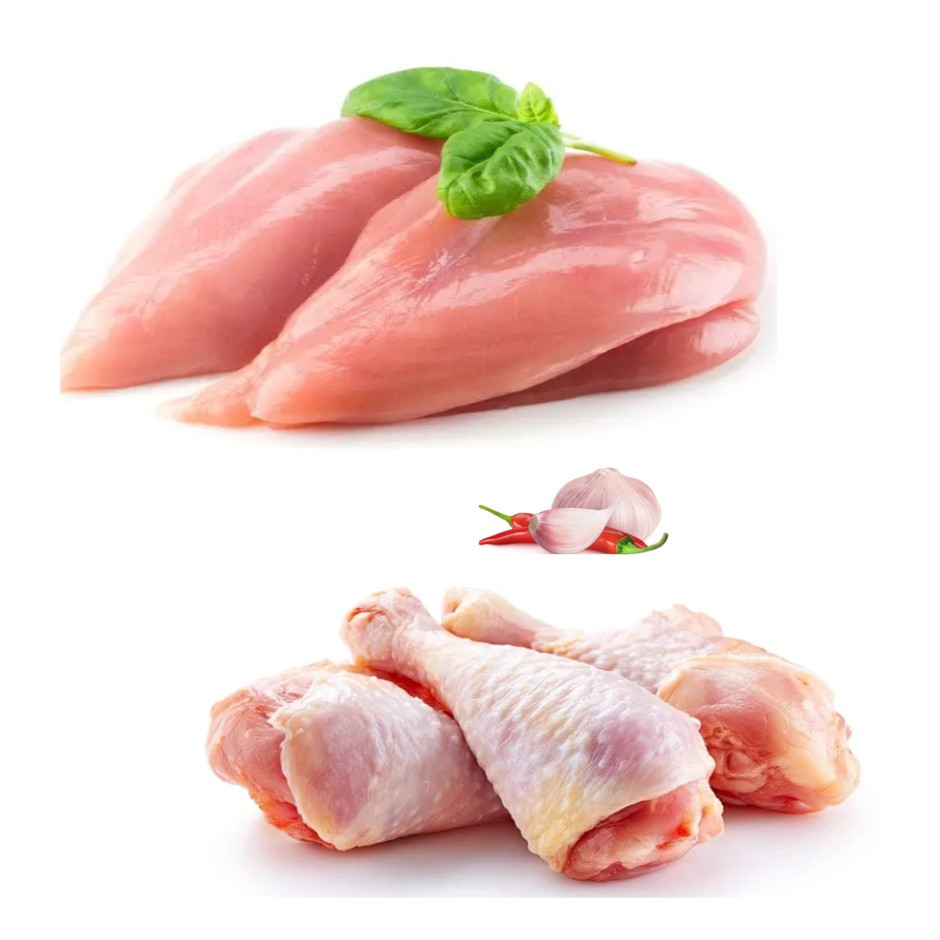 Organic Chicken Breast 500g & Drumsticks 500g Combo | Rootz Organics