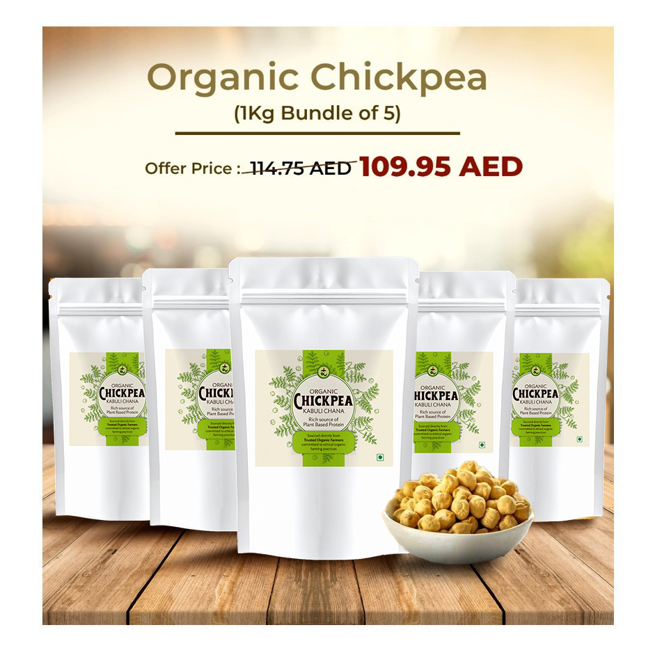 Organic Chickpea 1kg ( bundle of 5 )