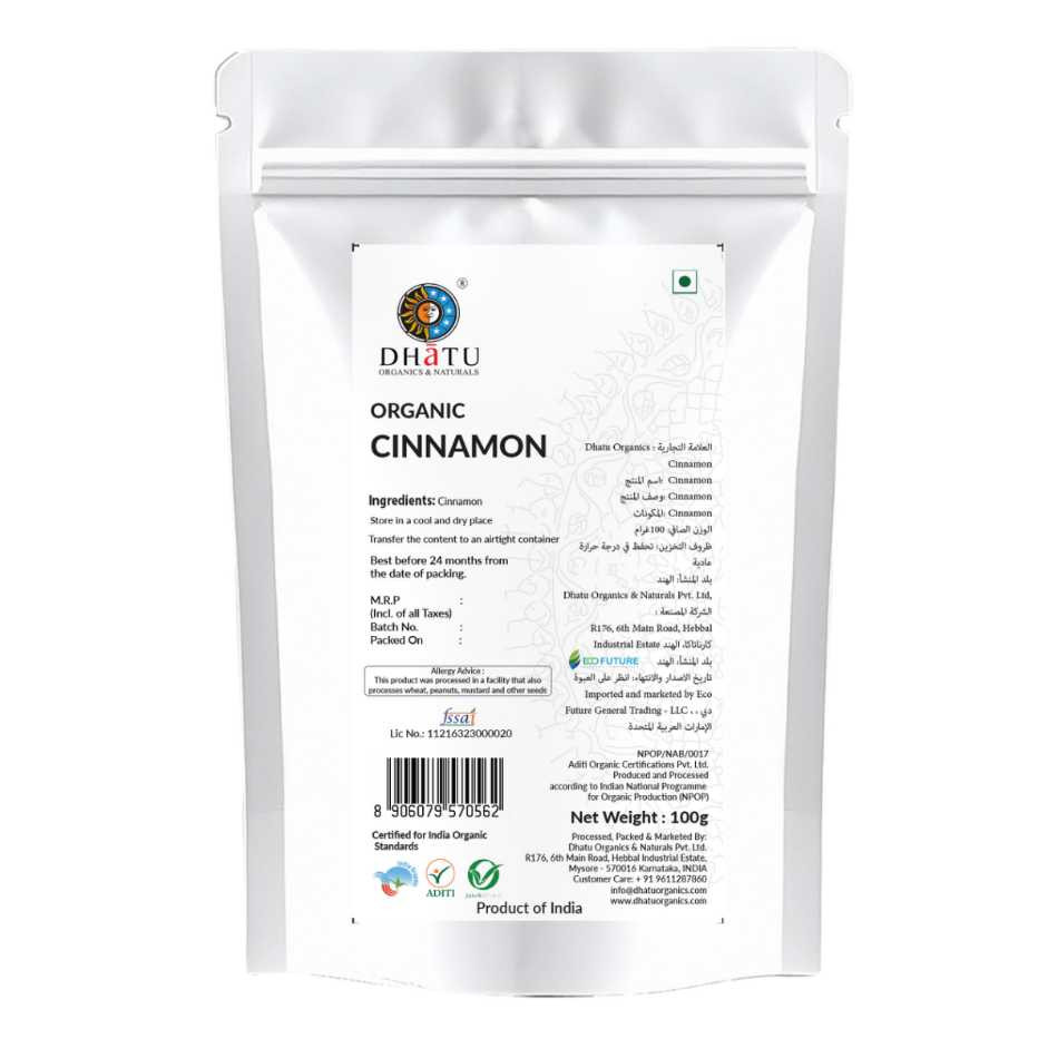 Organic Cinnamon 100g  by Rootz Organics