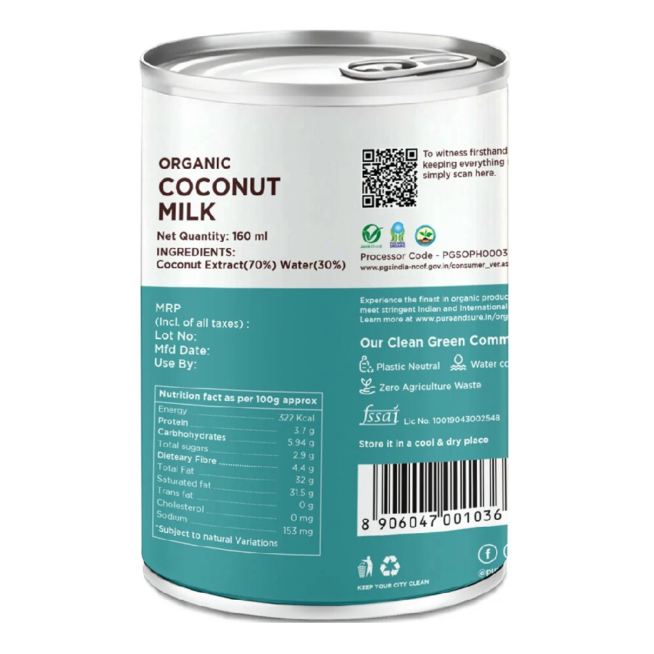 Organic Coconut Milk 160ml