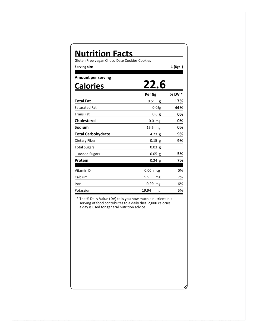 Cookies with Dark Chocolate&Date 15x8g