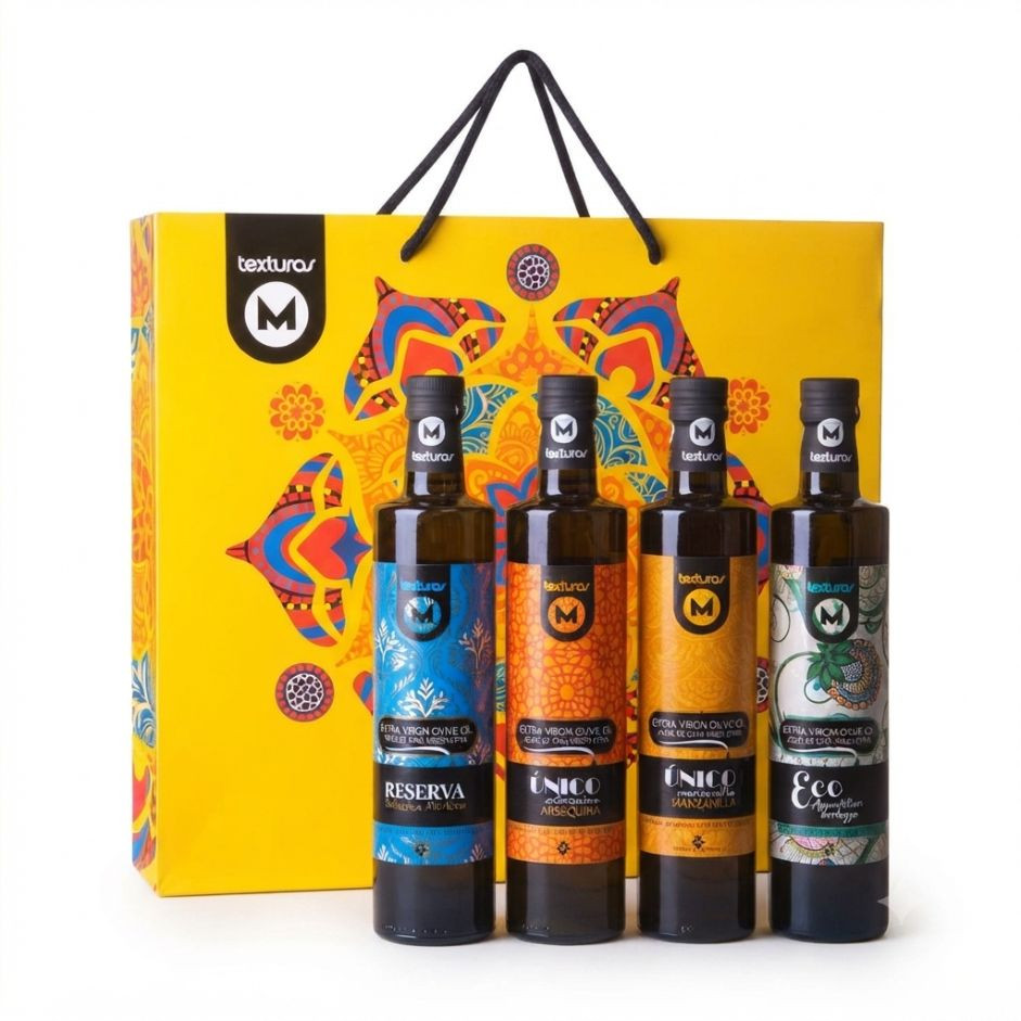 Texturas Gift Box – Premium Spanish Olive Oil Collection (4 x 500ml)