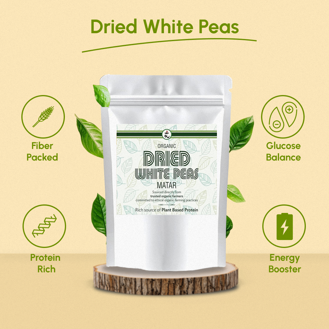 Organic White Matar (White Peas Whole) 500g