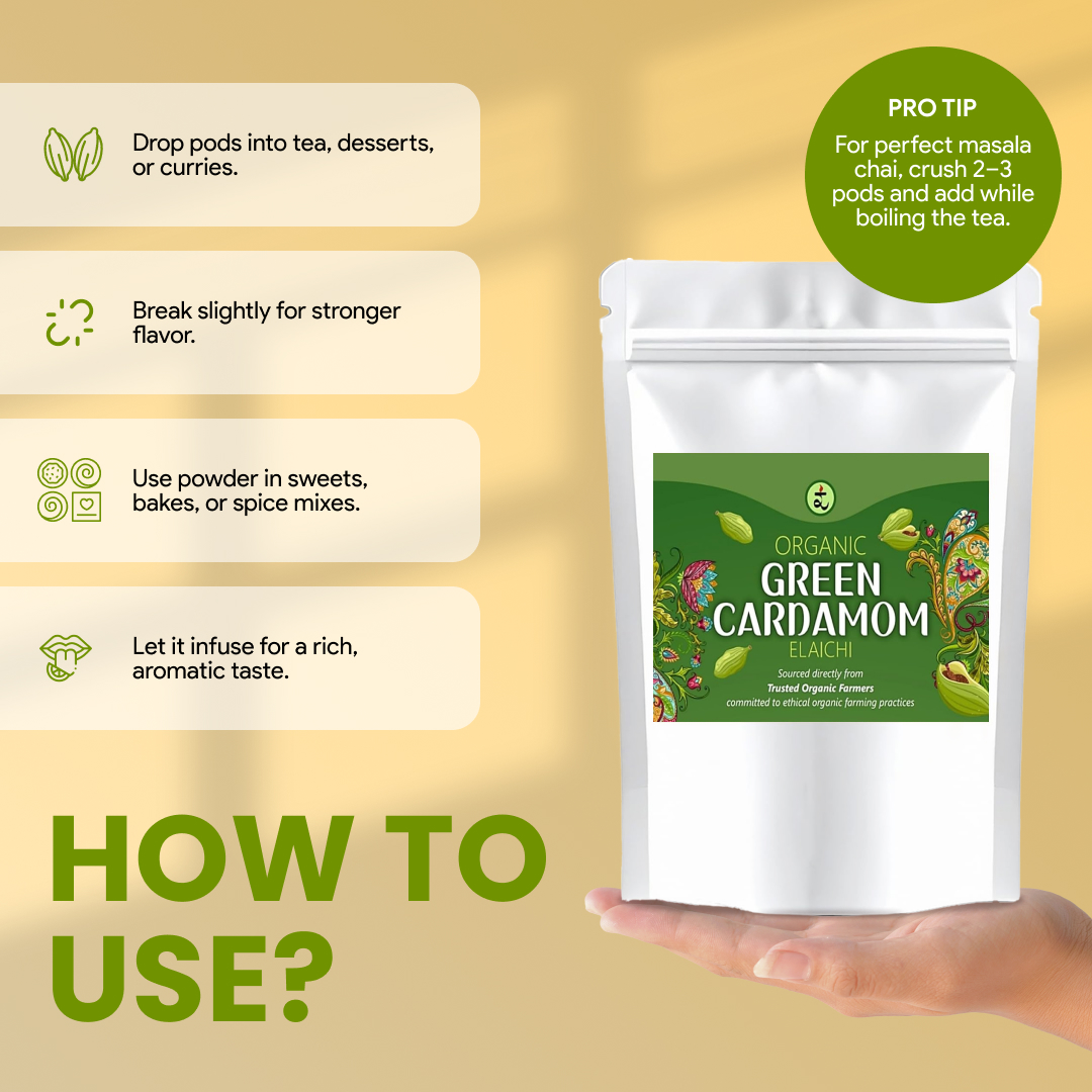 Organic Cardamom Green 250g  by Rootz Organics