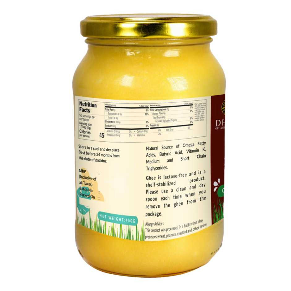 Grass Fed Desi Cow Ghee 450gm