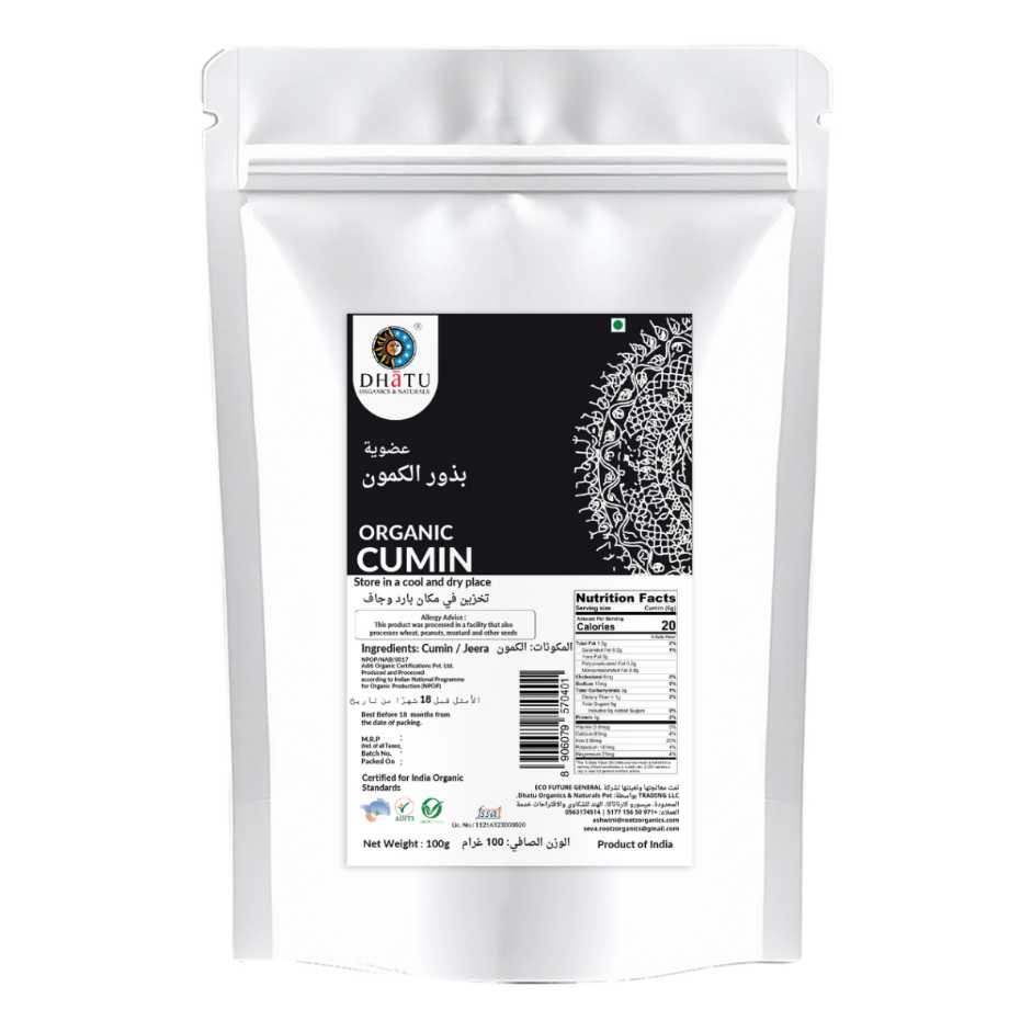 Organic Cumin Whole 100g by Rootz Organics