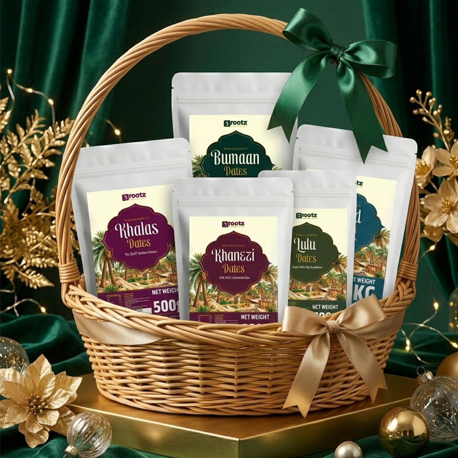 Five Jewels of Arabia – Premium Dates Gift Box (500g Each)