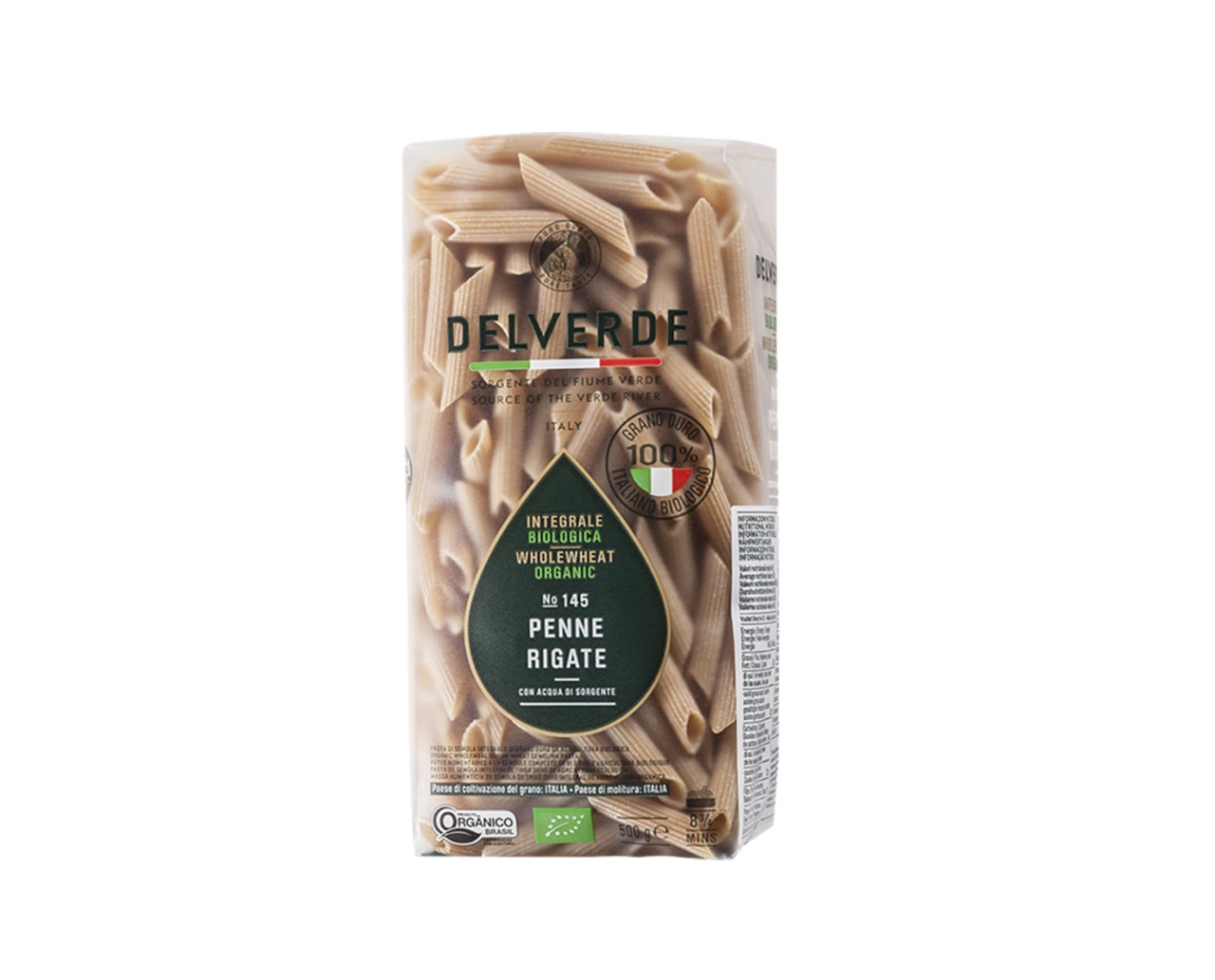 ORGANIC PASTA PENNE RIGATE WHOLE WHEAT 500 GM