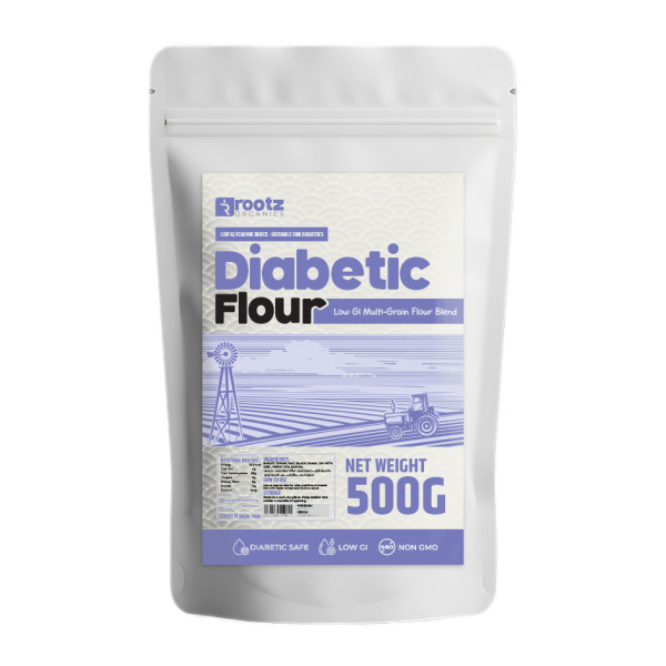 Image of Rootz Organics Diabetic Flour 350g – Low GI Multi-Grain Atta for Balanced Nutrition