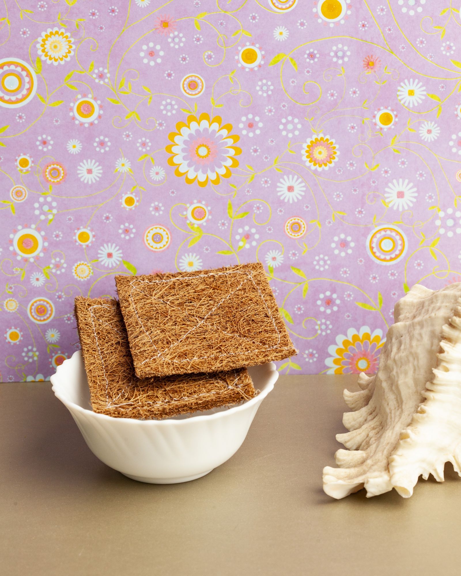 Coir Dish scrub stictched (pack of 4) by Rootz Organics