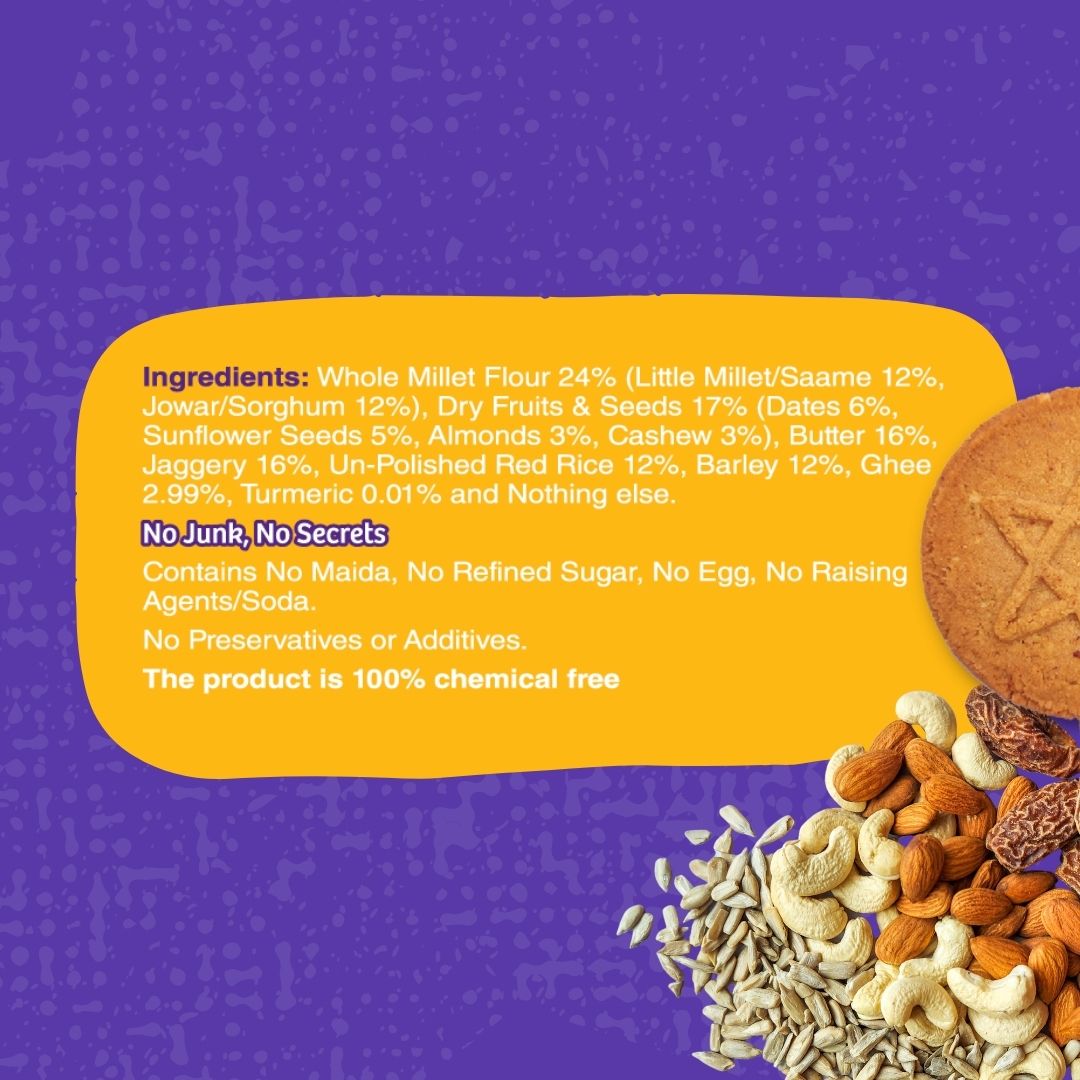 Early Foods-Dry Fruit & Seeds cookies 130 Gm