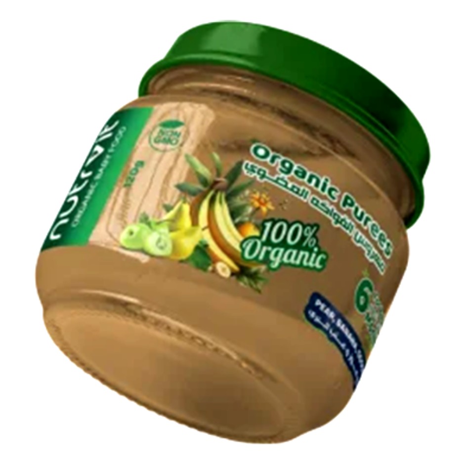 Organic Pear, Banana, Gooseberry Puree, 120gm - Pack of 4