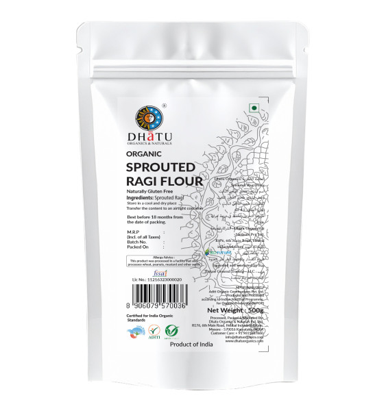 Image of Organic Sprouted Ragi Flour 500g - Pack of 2