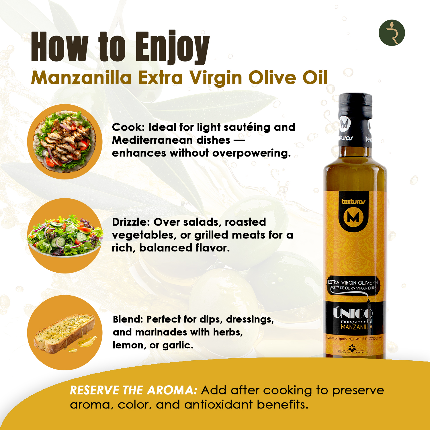 Premium Extra Virgin Olive Oil – Manzanilla Edition (500ml) Gift bottle