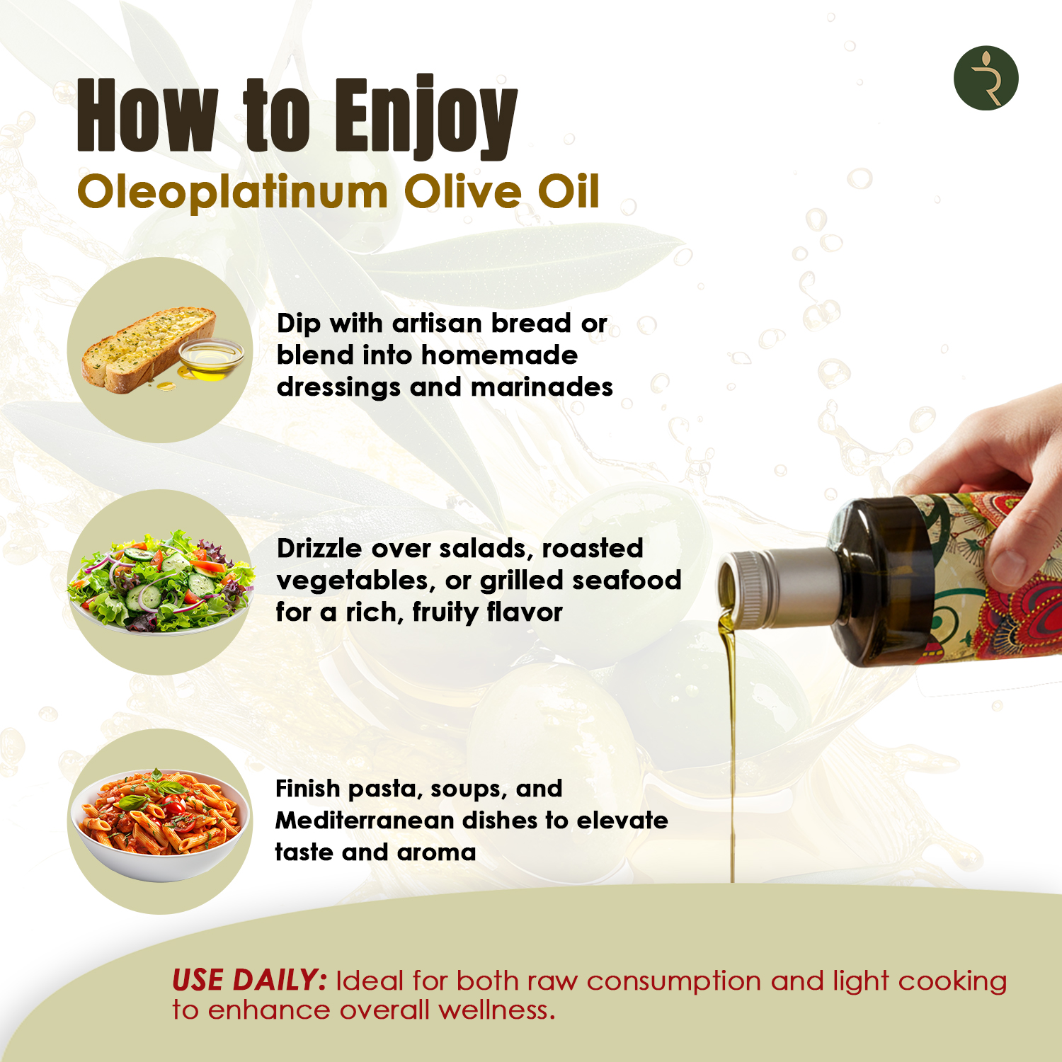 Oleoplatinum Organic Extra Virgin Olive Oil – Early Harvest (500ml) – Gift Bottle