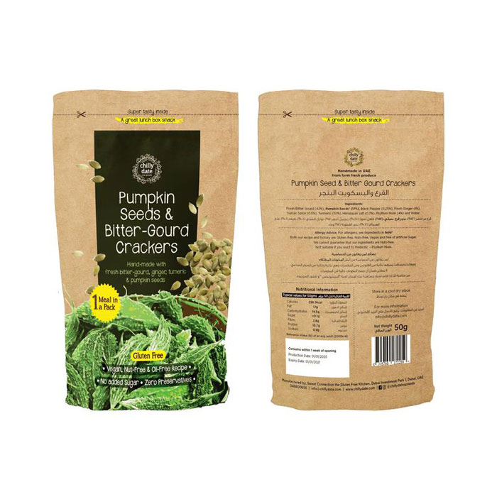 CRACKERS - Pumpkin Seeds and Bittergourd 75g (Pack of 4)