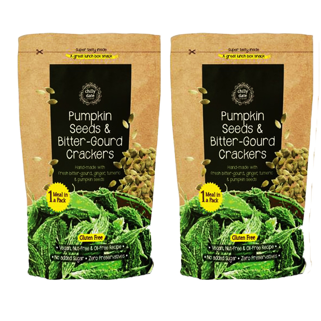 CRACKERS - Pumpkin Seeds and Bittergourd 75g (Pack of 4)