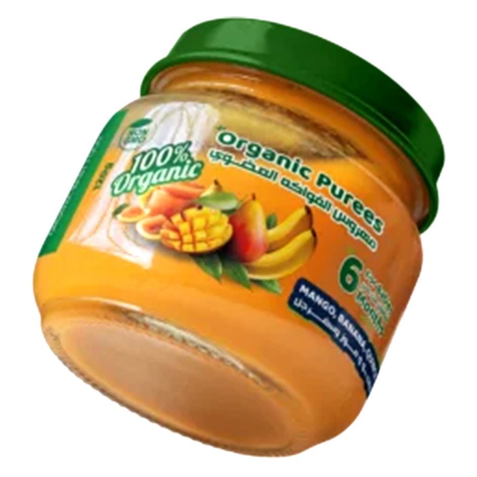 Organic Mango, Banana, Quince Puree 120gm - Pack of 6