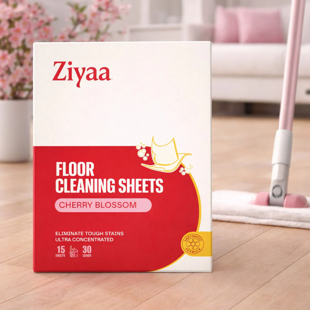 Ziyaa Floor Cleaning Sheets – Vegan, Biodegradable & Cruelty-Free | 30 Loads - Pack of 2