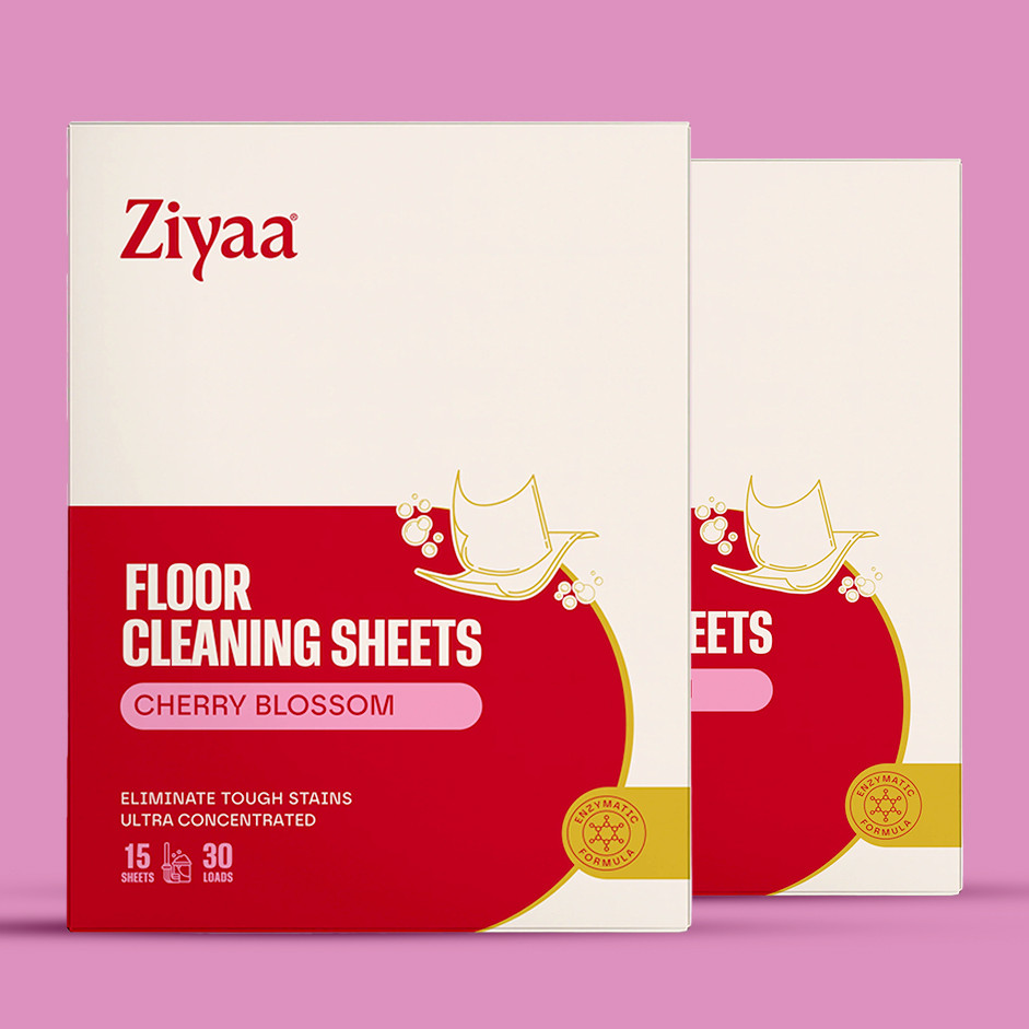 Ziyaa Floor Cleaning Sheets – Vegan, Biodegradable & Cruelty-Free | 30 Loads - Pack of 2