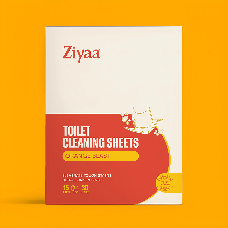 Ziyaa Toilet Cleaning Sheets – Vegan, Biodegradable & Cruelty-Free | 30 Cleans - Pack of 2