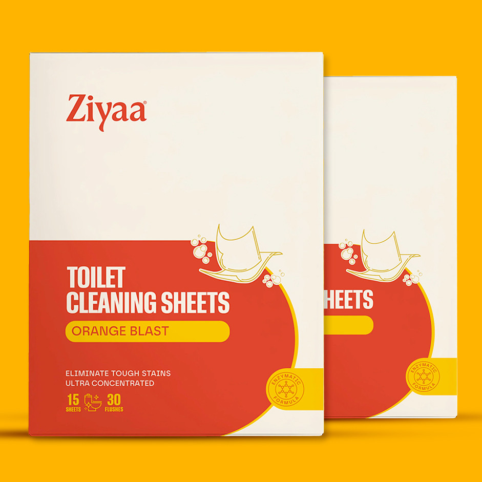 Ziyaa Toilet Cleaning Sheets – Vegan, Biodegradable & Cruelty-Free | 30 Cleans - Pack of 2