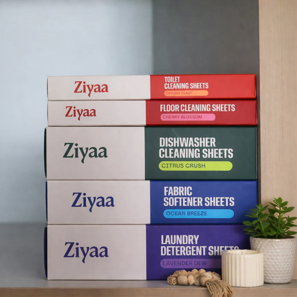 Ziyaa Fabric Softener Sheets – Vegan, Biodegradable & Cruelty-Free | 60 Washes - Pack of 2
