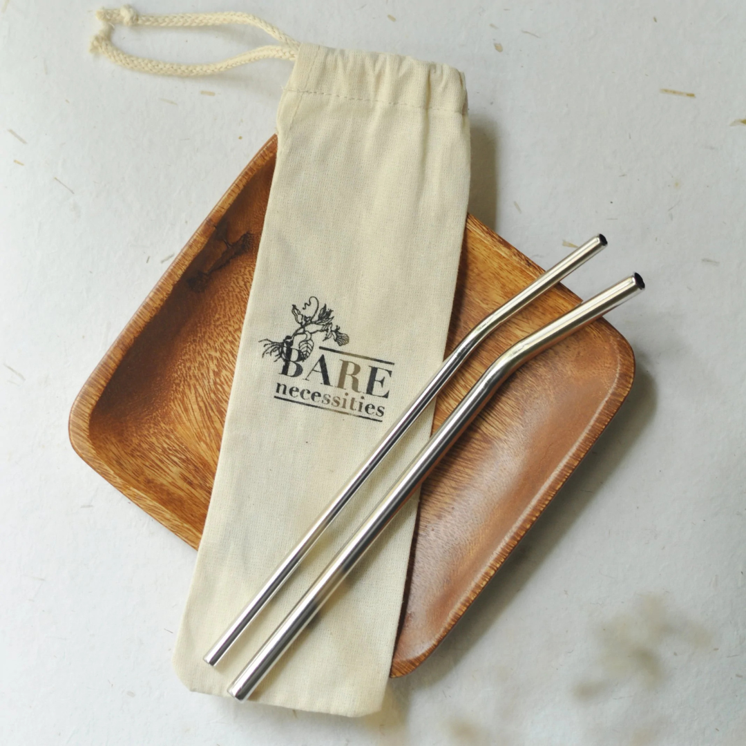 Stainless Steel Straws/ Skinny & Bent / Steel