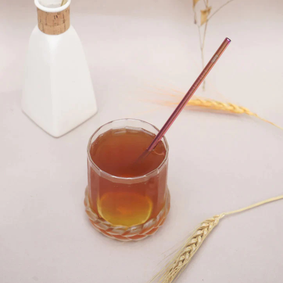 Stainless Steel Straws / Skinny & Straight -Rainbow