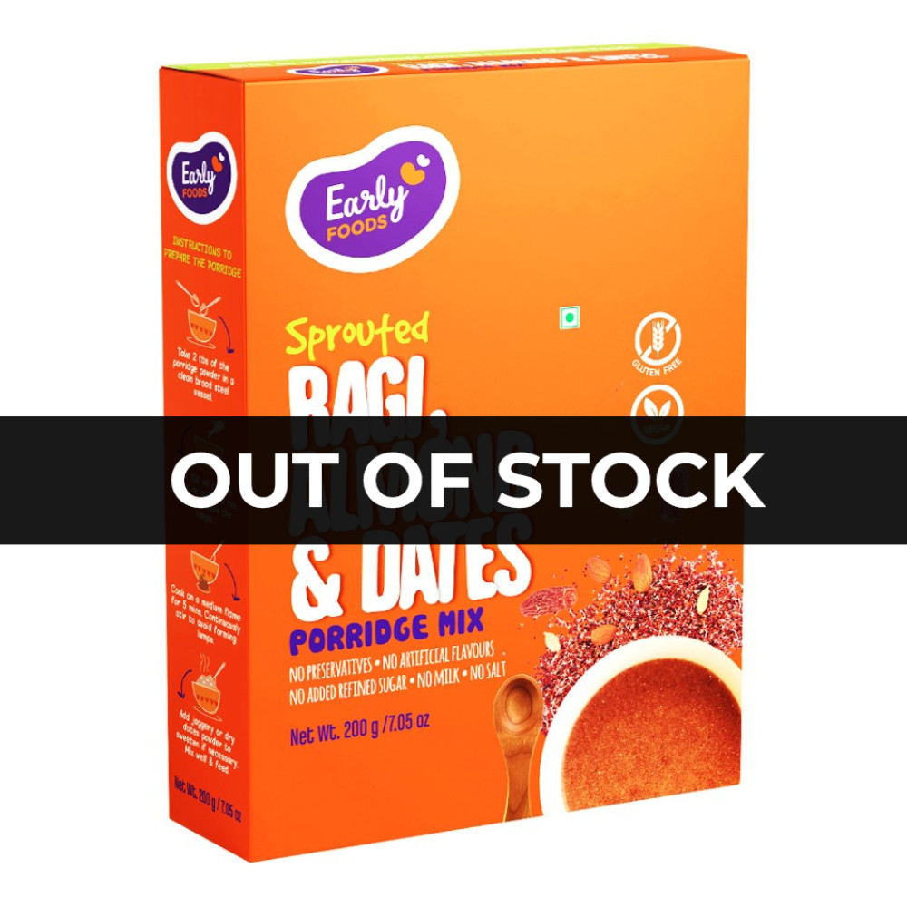 Early Foods - Sprouted Ragi, Almond &amp; Date Porridge Mix 200g