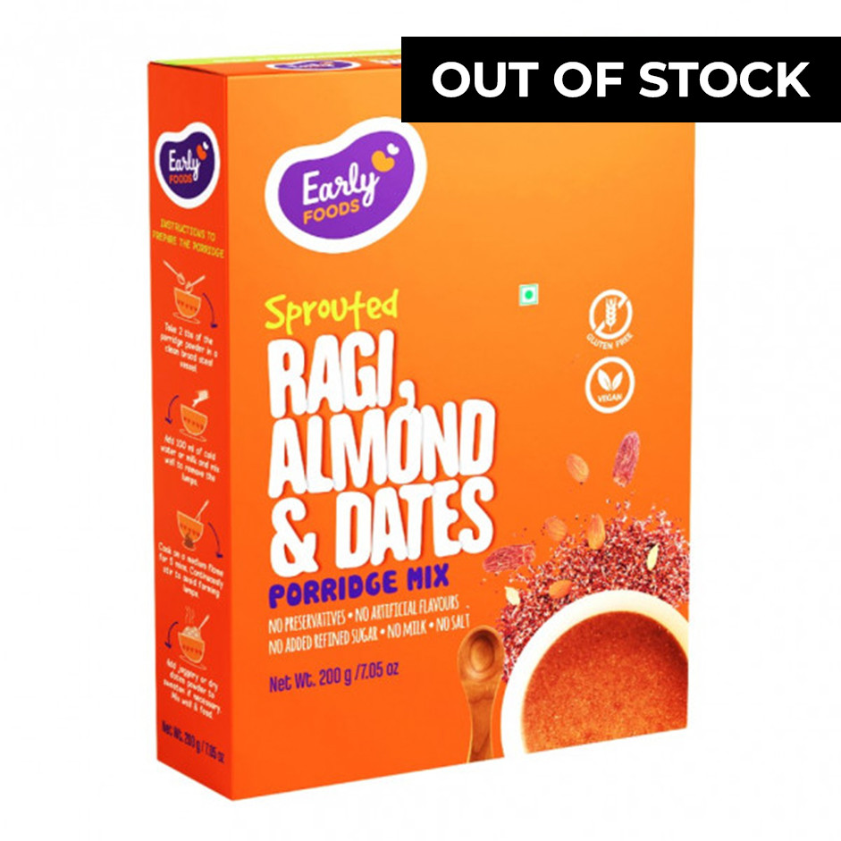 Early Foods - Sprouted Ragi, Almond & Date Porridge Mix 200g