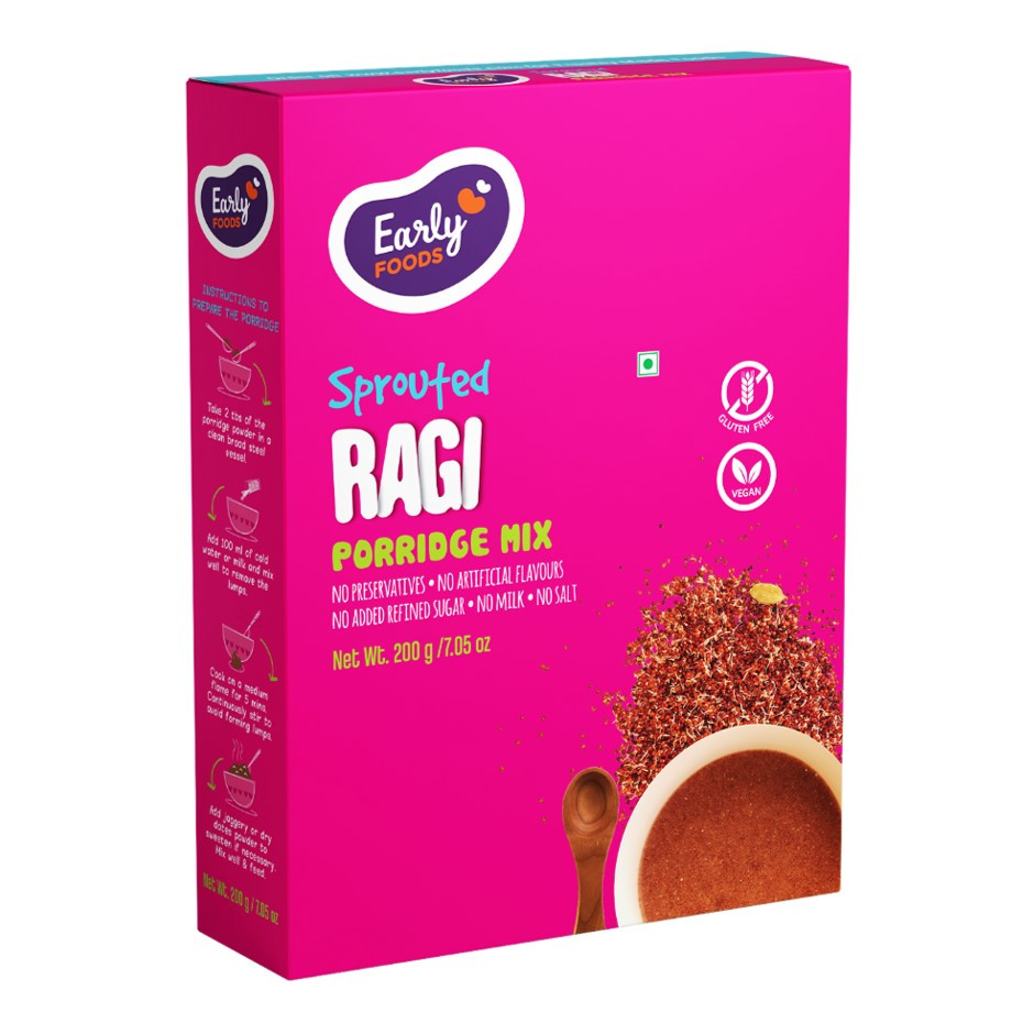 Early Foods -Sprouted Ragi Porridge Mix 200g (Plain)