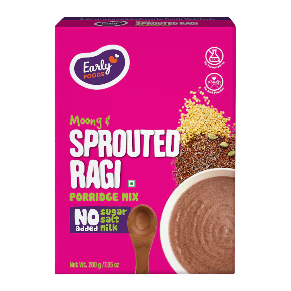 Early Foods -Sprouted Ragi Porridge Mix 200g (Plain)