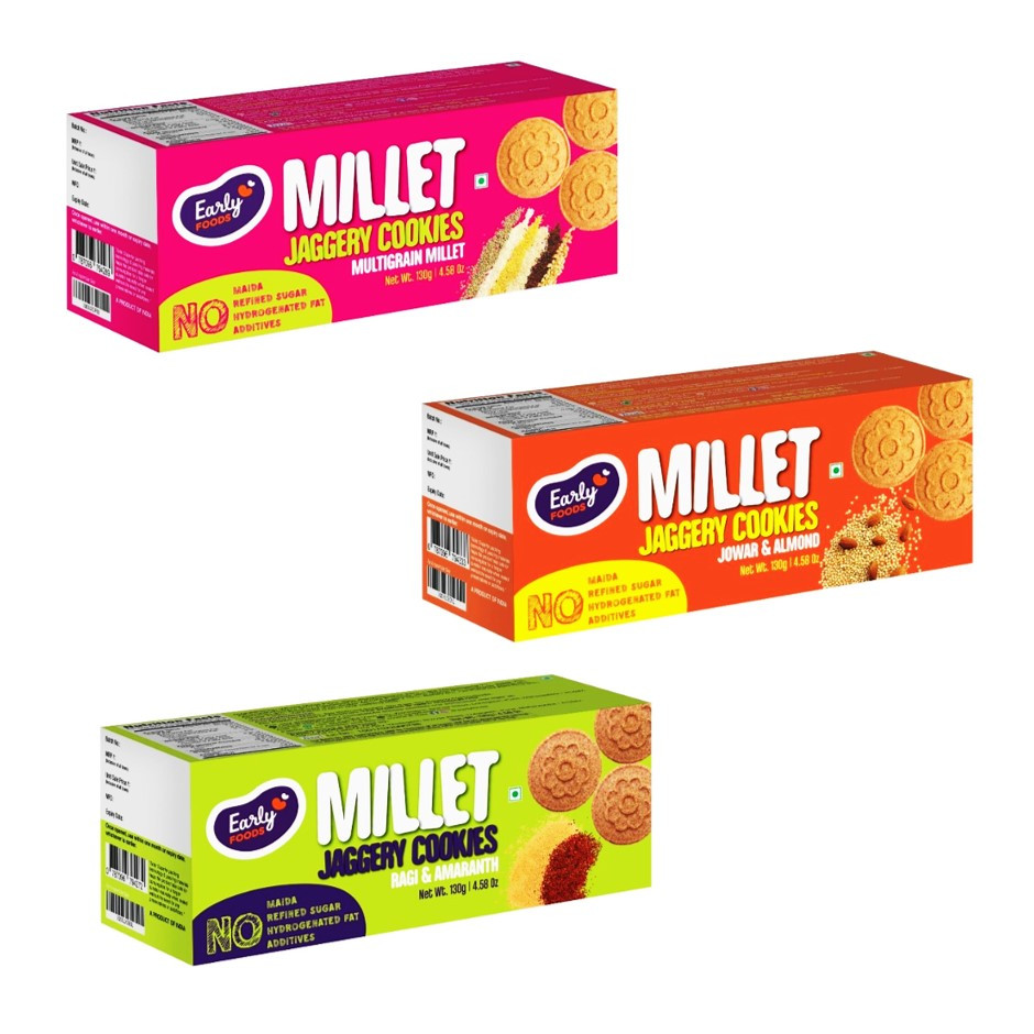 Early Foods-Assorted Sugar free Cookies (Pack of 3)