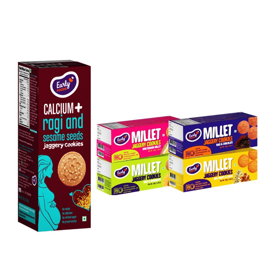 Early Foods-Assorted Sugar Free Cookies (Pack of 5)