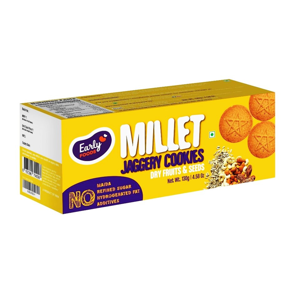 Early Foods-Dry Fruit & Seeds cookies 130 Gm