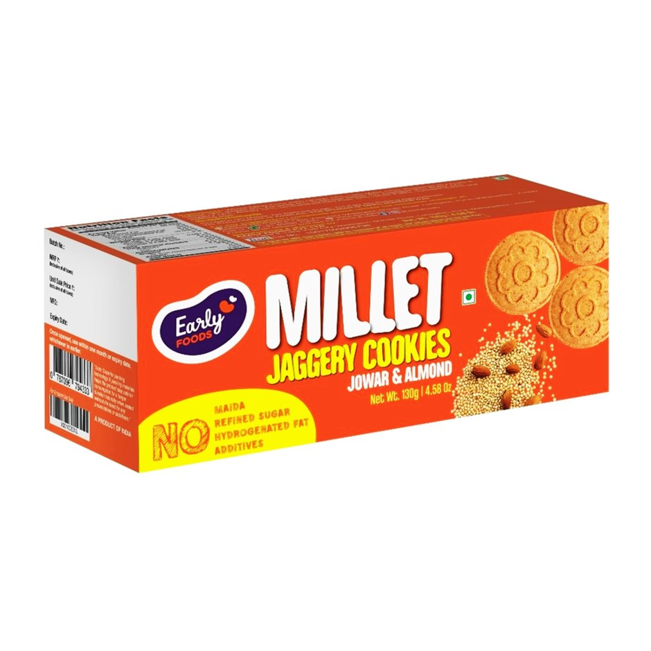 Early Foods-Jowar Almond Jaggery Cookies 130g