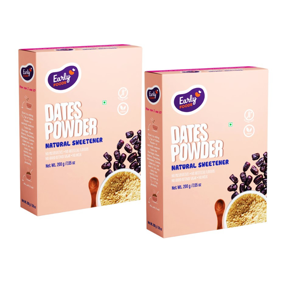 Early Foods-(Pack of 2)Date Powder Natural Sweetener 200gm
