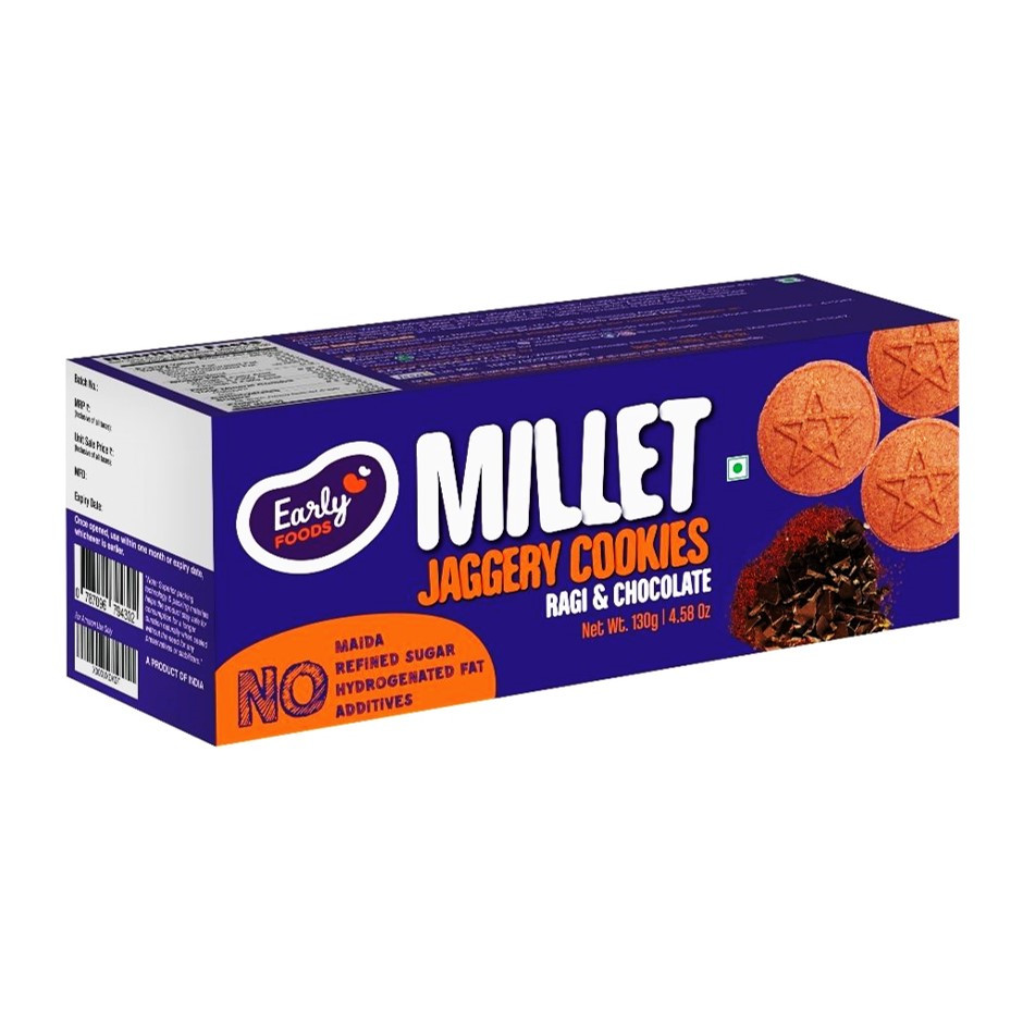 Early Foods-Ragi and Choco Jaggery Cookies 130g