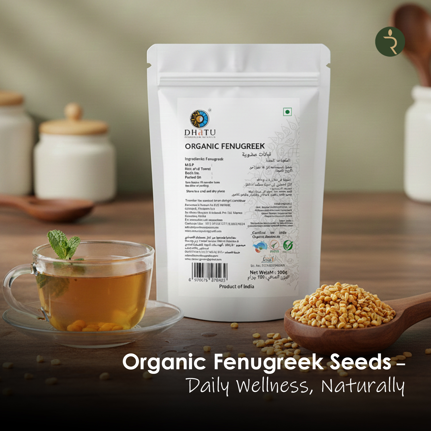 Organic Fenugreek Seeds 100g by Rootz Organics
