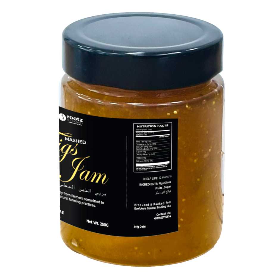 Premium Mashed Figs Jam 250g – Natural Fruit Spread for Bread, Cheese & Desserts