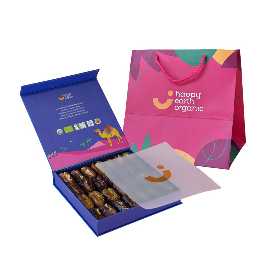 Organic Filled Dates  Gift Box  Dubai Blue  - 500 g