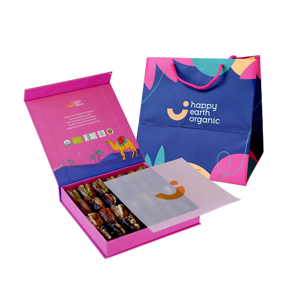 Organic Filled Dates Gift Box Dubai Pink - 500 g