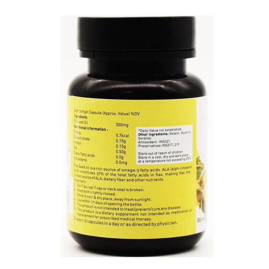 Nutriorg Flaxseed oil soft gel 60 capsule