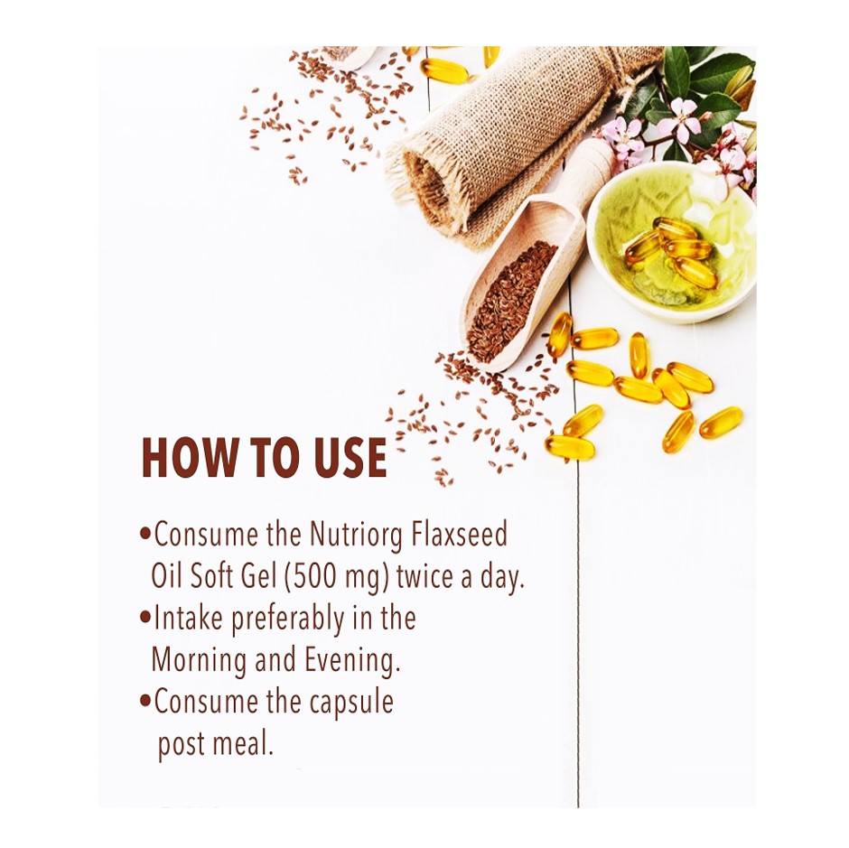 Nutriorg Flaxseed oil soft gel 60 capsule