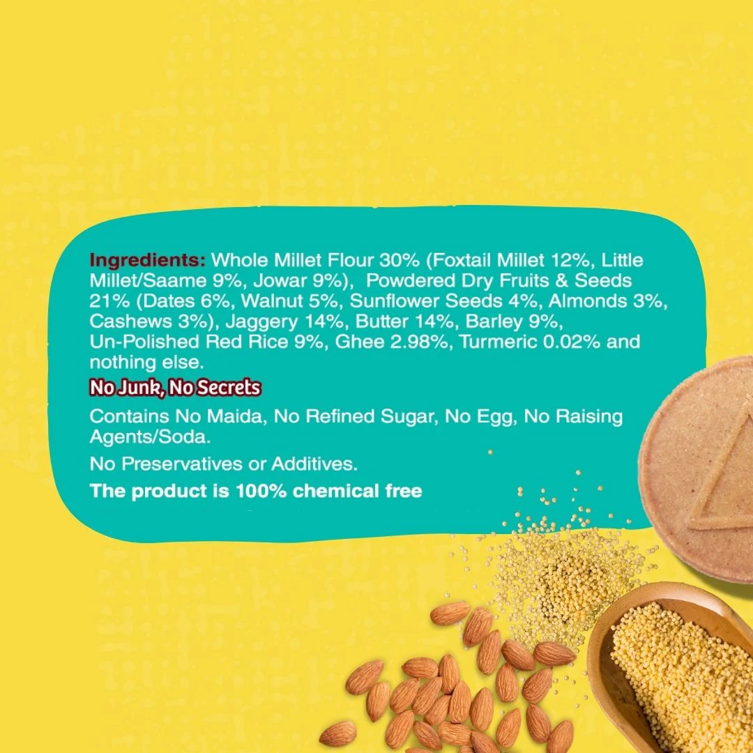 Early Foods - Foxtail & Almond Jaggery cookies 130g